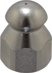 PRO-SOURCE - 4,200 psi Fixed, Stainless Steel, Sewer Pressure Washer Nozzle - 4.5mm Orifice Diam, 1/4" Thread, FPT, Polished - Apex Tool & Supply