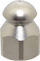 Value Collection - 4,200 psi Fixed, Stainless Steel, Sewer Pressure Washer Nozzle - 6mm Orifice Diam, 1/4" Thread, FPT, Polished - Apex Tool & Supply