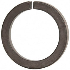 Value Collection - 3", 2.008" ID, 0.458" Thick Split Lock Washer - Grade 8 Spring Steel, Uncoated, 2.008" Min ID, 2.039" Max ID, 4.074" Max OD - Apex Tool & Supply