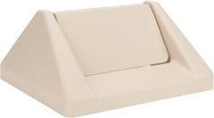 Continental - Square Lid for Use with 25 & 32 Gal Trash Cans - Beige, Polypropylene, For Swingline Trash Cans - Apex Tool & Supply