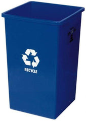 Continental - 25 Gal Blue Square Recycling Container - Polyethylene - Apex Tool & Supply