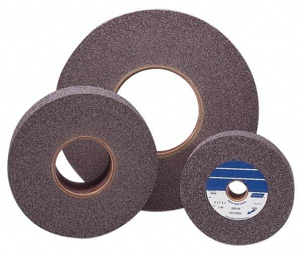 Norton - 6" Diam, 1" Face Width, 1" Center Hole, Fine Grade, Silicon Carbide Deburring Wheel - Unitized, Soft Density 2 Grade - Apex Tool & Supply