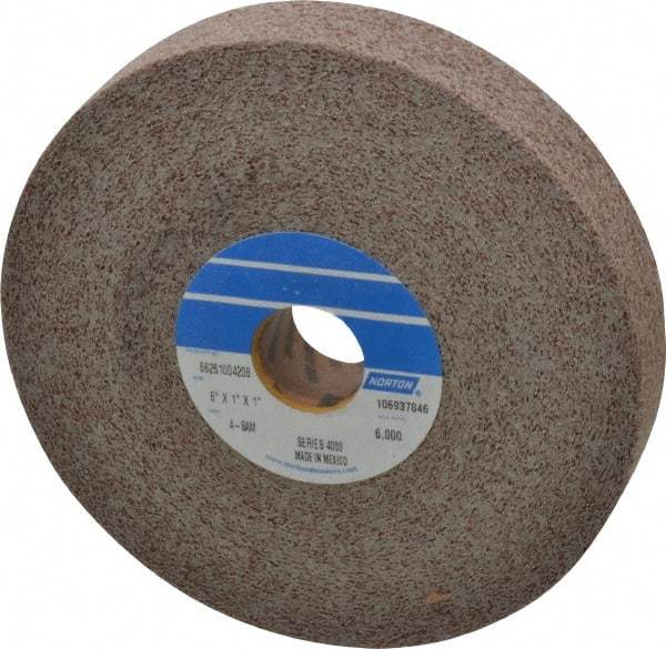 Norton - 6" Diam, 1" Face Width, 1" Center Hole, Medium Grade, Aluminum Oxide Deburring Wheel - Convolute, Hard Density 8 Grade, 6,000 RPM - Apex Tool & Supply
