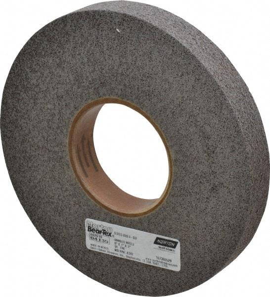 Norton - 8" Diam, 1" Face Width, 3" Center Hole, Fine Grade, Silicon Carbide Deburring Wheel - Convolute, Hard Density 9 Grade, 4,500 RPM - Apex Tool & Supply
