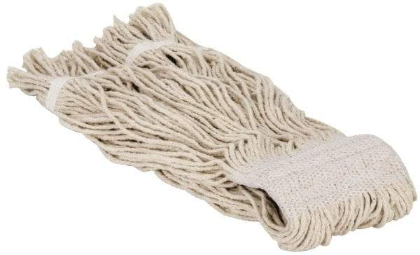 PRO-SOURCE - 5" White Head Band, X-Large Cotton Cut End Mop Head - 4 Ply, Clamp Jaw Connection, Use for General Purpose - Apex Tool & Supply
