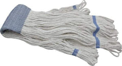 PRO-SOURCE - 5" White Head Band, X-Large Blended Fiber Extra Large #32 Loop End Mop Head - 4 Ply, Clamp Jaw Connection, Use for General Purpose - Apex Tool & Supply