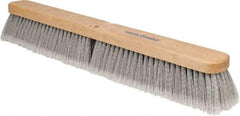 PRO-SOURCE - 24" General Purpose Polypropylene Push Broom - 3" Bristle Length, Wood Block, Threaded Handle Connection, Handle Sold Separately - Apex Tool & Supply