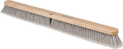 PRO-SOURCE - 36" General Purpose Polypropylene Push Broom - 3" Bristle Length, Wood Block, Threaded Handle Connection, Handle Sold Separately - Apex Tool & Supply