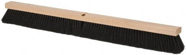 PRO-SOURCE - 36" General Purpose Horsehair Blend Push Broom - 3" Bristle Length, Wood Block, Threaded Handle Connection, Handle Sold Separately - Apex Tool & Supply