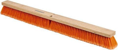 PRO-SOURCE - 36" General Purpose Polypropylene Push Broom - 3" Bristle Length, Wood Block, Threaded Handle Connection, Handle Sold Separately - Apex Tool & Supply