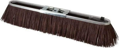 PRO-SOURCE - 18" Rough Surface Polypropylene Push Broom - 3" Bristle Length, Metal Block, Bolt-On Handle Connection - Apex Tool & Supply