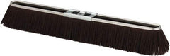 PRO-SOURCE - 24" Rough Surface Polypropylene Push Broom - 3" Bristle Length, Metal Block, Bolt-On Handle Connection - Apex Tool & Supply