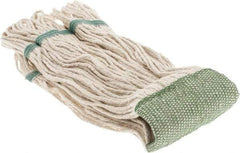 PRO-SOURCE - 5" Green Head Band, Small Cotton Loop End Mop Head - 4 Ply, Clamp Jaw Connection, Use for General Purpose - Apex Tool & Supply