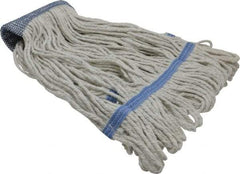 PRO-SOURCE - 5" Blue Head Band, Medium Cotton Loop End Mop Head - 4 Ply, Use for General Purpose - Apex Tool & Supply