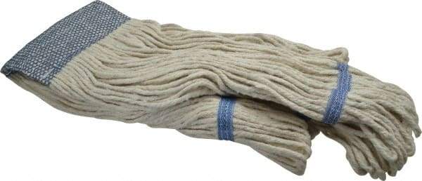 PRO-SOURCE - 5" Blue Head Band, Large Cotton Loop End Mop Head - 4 Ply, Clamp Jaw Connection, Use for Finishing - Apex Tool & Supply