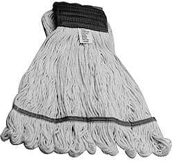 PRO-SOURCE - 5" White Head Band, Small Rayon Loop End Mop Head - 4 Ply, Clamp Jaw Connection, Use for Finishing - Apex Tool & Supply