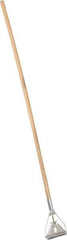 PRO-SOURCE - 60" Wood Quick Connect Mop Handle - Metal Connector, Use with Wet Mops - Apex Tool & Supply