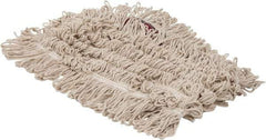 PRO-SOURCE - 36" Long x 5" Wide Yarn Blend Dust Mop Head - Snap-On, Red, Looped Head, Launderable - Apex Tool & Supply