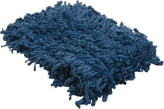 PRO-SOURCE - 36" Long x 5" Wide Yarn Blend Dust Mop Head - Snap-On, Blue, Looped Head - Apex Tool & Supply