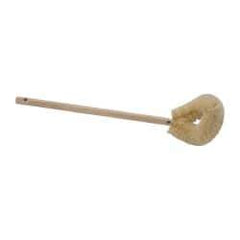 Made in USA - 15" OAL Toilet Bowl Brush - Tampico Bristles, 15" Wood Handle, White - Apex Tool & Supply
