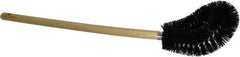 Made in USA - 21" OAL Toilet Bowl Brush - Plastic Bristles, 15" Wood Handle, Black - Apex Tool & Supply