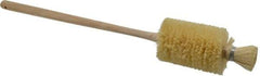 Made in USA - 21" OAL Toilet Bowl Brush - Tampico Bristles, 12" Wood Handle, White - Apex Tool & Supply