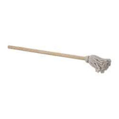 Made in USA - 21" OAL Toilet Bowl Brush - Cotton Bristles, 12" Wood Handle, Light Gray - Apex Tool & Supply