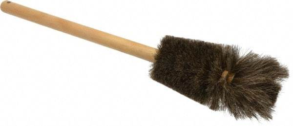 Made in USA - Tampico Food Service Brush - 5-3/4" x 4-1/2" Long x 4-1/2" Wide Head, 5-3/4" OAL, White, Wood Block - Apex Tool & Supply