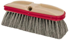 PRO-SOURCE - 10" Overall Length, Vehicle Wash Brush - Natural Colored Tampico Bristles - Apex Tool & Supply