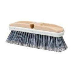PRO-SOURCE - 10" OAL, Vehicle Wash Brush - Gray Plastic Bristles - Apex Tool & Supply