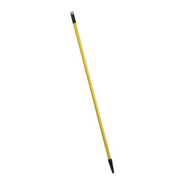PRO-SOURCE - 48 x 1" Fiberglass Handle for Push Brooms - Threaded Connection, Yellow - Apex Tool & Supply