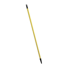 PRO-SOURCE - 48 x 1" Fiberglass Handle for Push Brooms - Threaded Connection, Yellow - Apex Tool & Supply