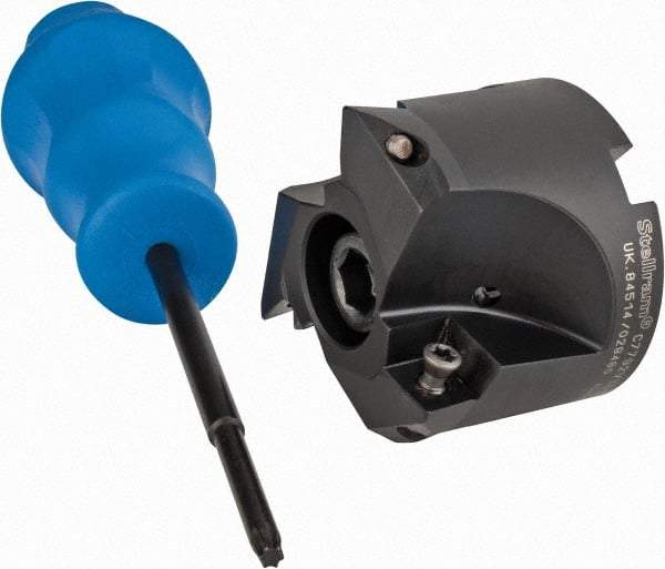 Kennametal - 2" Cut Diam, 0.098" Max Depth, 3/4" Arbor Hole, 3 Inserts, XD 12 Insert Style, Indexable Copy Face Mill - C7792VXD12-A2.00Z03R Cutter Style, 1.574" High, Through Coolant, Series 7792 - Apex Tool & Supply