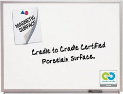 Quartet - 48" High x 72" Wide Porcelain on Steel Magnetic Marker Board - Anodized Aluminum, 3" Deep, Includes Full-length Accessory Tray, Dry-Erase Markers & Easy Mount Mounting Kit - Apex Tool & Supply