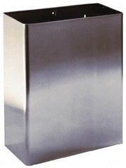Made in USA - 7 Gal Rectangle Paper Towel Waste Receptacle - Stainless Steel, 17.0000" High x 6-1/2" Wide - Apex Tool & Supply