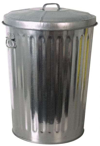 PRO-SOURCE - Galvanized Metal Pail with Lid - Galvanized Metal, 23-1/2" High - Apex Tool & Supply