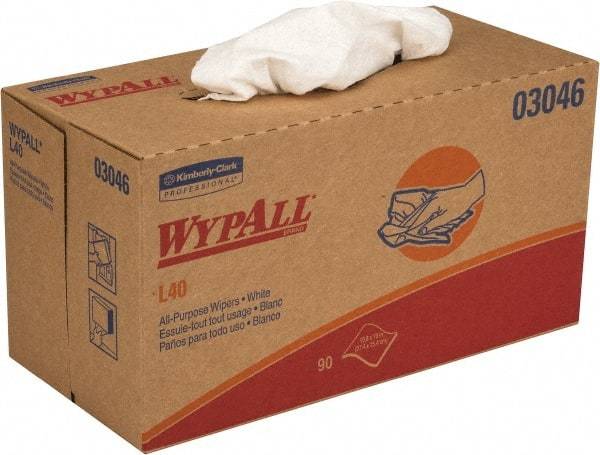 WypAll - L40 Dry General Purpose Wipes - Pop-Up, 10" x 10-3/4" Sheet Size, White - Apex Tool & Supply