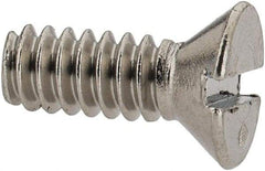 Value Collection - #6-32 UNC, 3/8" OAL Slotted Drive Machine Screw - Flat Head, Grade 316 Stainless Steel, Uncoated, Without Washer - Apex Tool & Supply