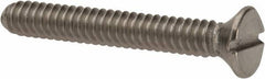 Value Collection - #6-32 UNC, 1" OAL Slotted Drive Machine Screw - Flat Head, Grade 316 Stainless Steel, Uncoated, Without Washer - Apex Tool & Supply