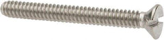 Value Collection - #6-32 UNC, 1-1/4" OAL Slotted Drive Machine Screw - Flat Head, Grade 316 Stainless Steel, Uncoated, Without Washer - Apex Tool & Supply