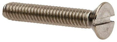 Value Collection - #8-32 UNC, 1" OAL Slotted Drive Machine Screw - Flat Head, Grade 316 Stainless Steel, Uncoated, Without Washer - Apex Tool & Supply