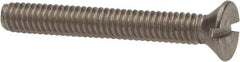 Value Collection - #8-32 UNC, 1-1/4" OAL Slotted Drive Machine Screw - Flat Head, Grade 316 Stainless Steel, Uncoated, Without Washer - Apex Tool & Supply