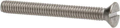 Value Collection - #8-32 UNC, 1-1/2" OAL Slotted Drive Machine Screw - Flat Head, Grade 316 Stainless Steel, Uncoated, Without Washer - Apex Tool & Supply