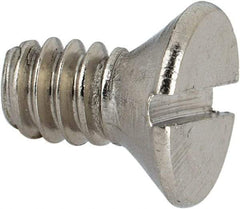 Value Collection - #10-24 UNC, 3/8" OAL Slotted Drive Machine Screw - Flat Head, Grade 316 Stainless Steel, Uncoated, Without Washer - Apex Tool & Supply