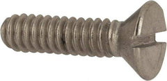 Value Collection - #10-24 UNC, 3/4" OAL Slotted Drive Machine Screw - Flat Head, Grade 316 Stainless Steel, Uncoated, Without Washer - Apex Tool & Supply