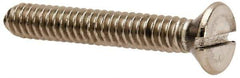 Value Collection - #10-24 UNC, 1-1/4" OAL Slotted Drive Machine Screw - Flat Head, Grade 316 Stainless Steel, Uncoated, Without Washer - Apex Tool & Supply