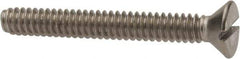 Value Collection - #10-24 UNC, 1-1/2" OAL Slotted Drive Machine Screw - Flat Head, Grade 316 Stainless Steel, Uncoated, Without Washer - Apex Tool & Supply
