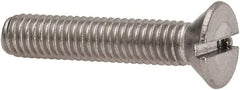 Value Collection - #10-32 UNF, 1" OAL Slotted Drive Machine Screw - Flat Head, Grade 316 Stainless Steel, Uncoated, Without Washer - Apex Tool & Supply