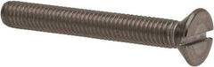 Value Collection - #10-32 UNF, 1-1/2" OAL Slotted Drive Machine Screw - Flat Head, Grade 316 Stainless Steel, Uncoated, Without Washer - Apex Tool & Supply