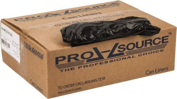 PRO-SOURCE - 0.6 mil Thick, Household/Office Trash Bags - 40" Wide x 46" High, Black - Apex Tool & Supply
